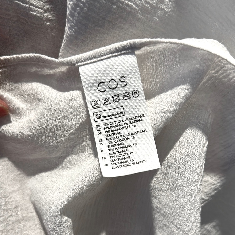 COS Swim Coverup Elegant Sheer White Kaftan Dress - Picture 5 of 7